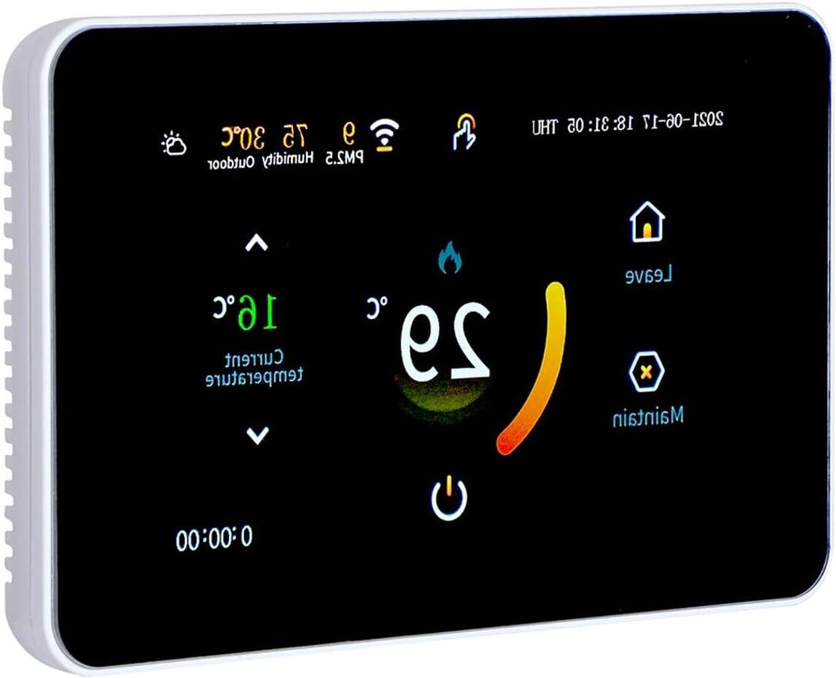 Slimme Thermostaat - Programmeerbare Thermostaat - Energie Besparen - App Bediening - 4.3 inch LCD - Wit