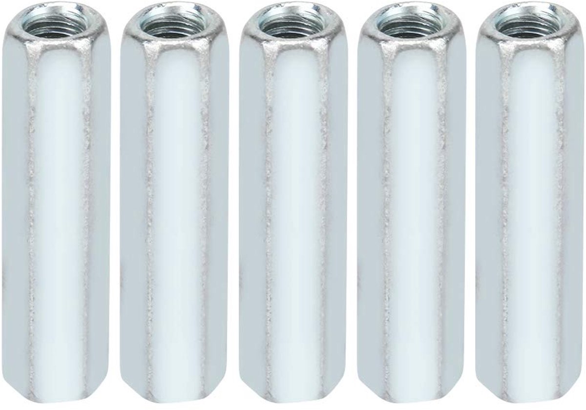 Dailygoods - Lange Noten M6 * 40 - 5 Stuks Hex Zeshoekige Afstandhouder Schroefdraad Bevestigingsmiddelen