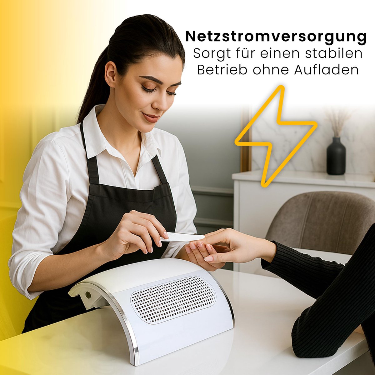 Thijox - Professionele Nagelstofzuiger 40W - Krachtige Acrylnagel en Gel Afzuiger - Ideaal voor Manicure en Pedicure - Wit - Compact en Duurzaam