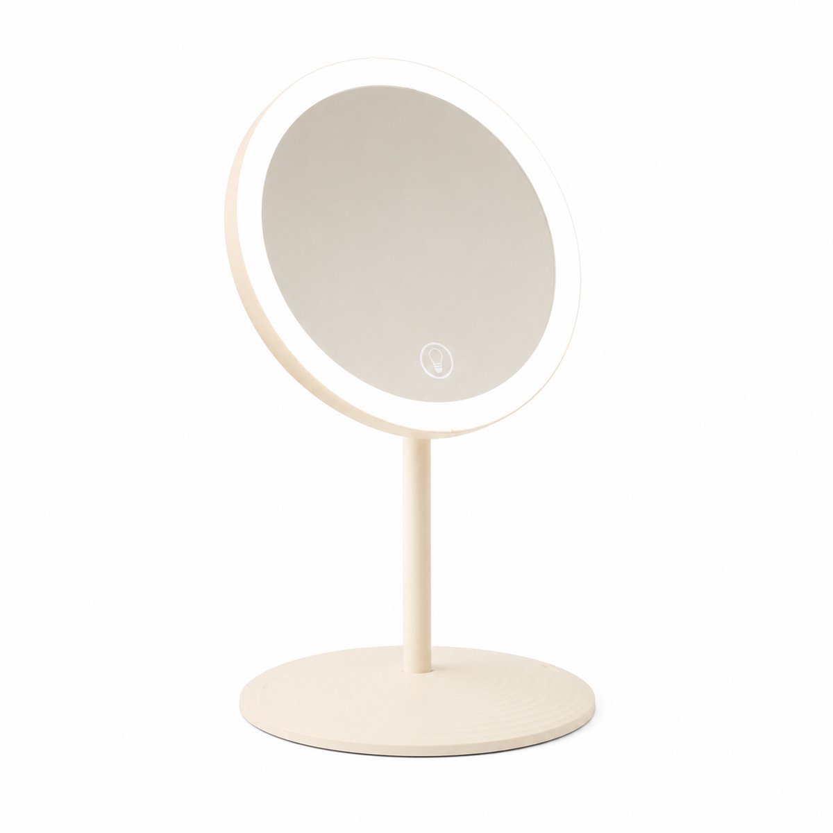 Make-up spiegel- LED kapspiegel - 3 standen dimmen - verstelbare hoek – touchbediening – usb oplaadbaar – thuis & reis – 18,0x2,0x27,0 cm – 1 stuks – Wit