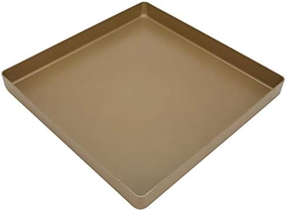 Vierkante Bakplaat Bakvorm Brood Pizza Koekjes Bakken Non-stick Aluminium 28x28x3 cm Grijs