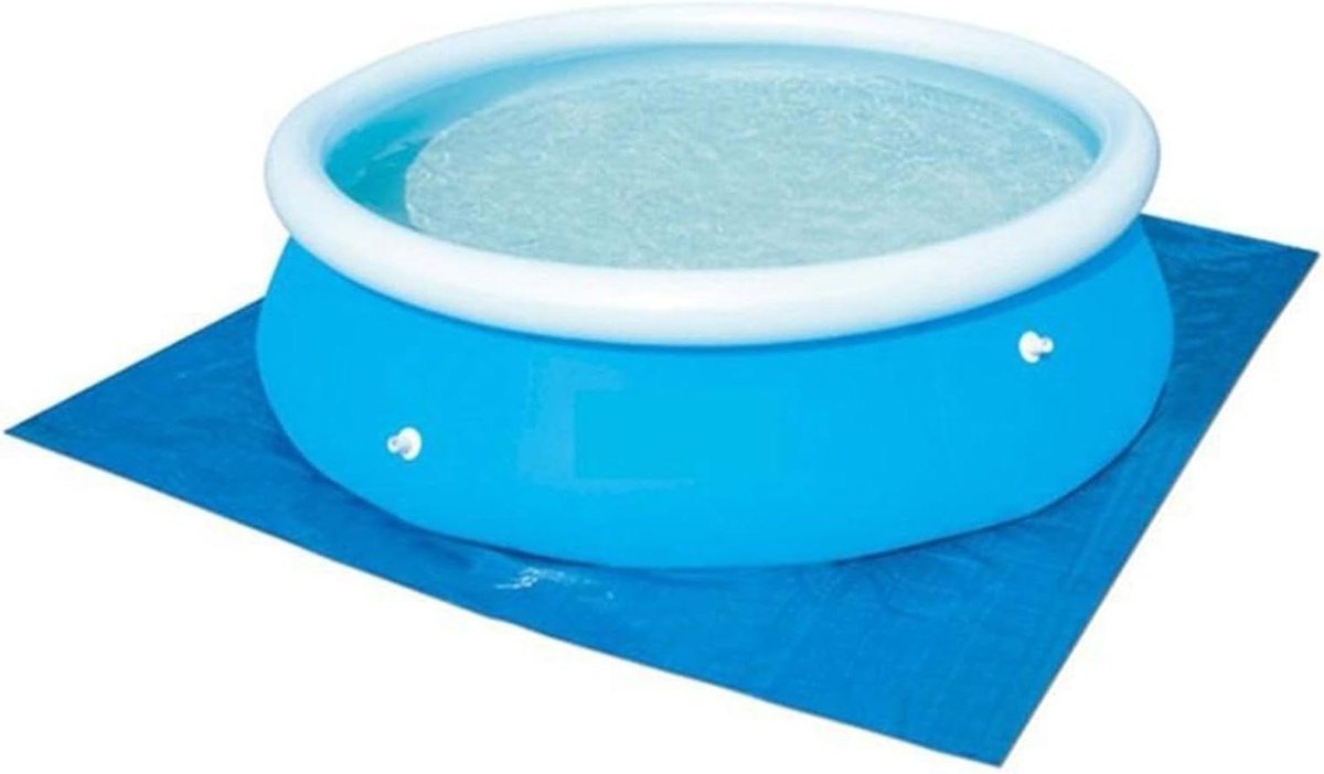 Rond Afdekzeil Zwembad - Zwembadhoes Vijver - Water Beschermen - Windbestendig Antislip - 183 cm Diameter - Blauw