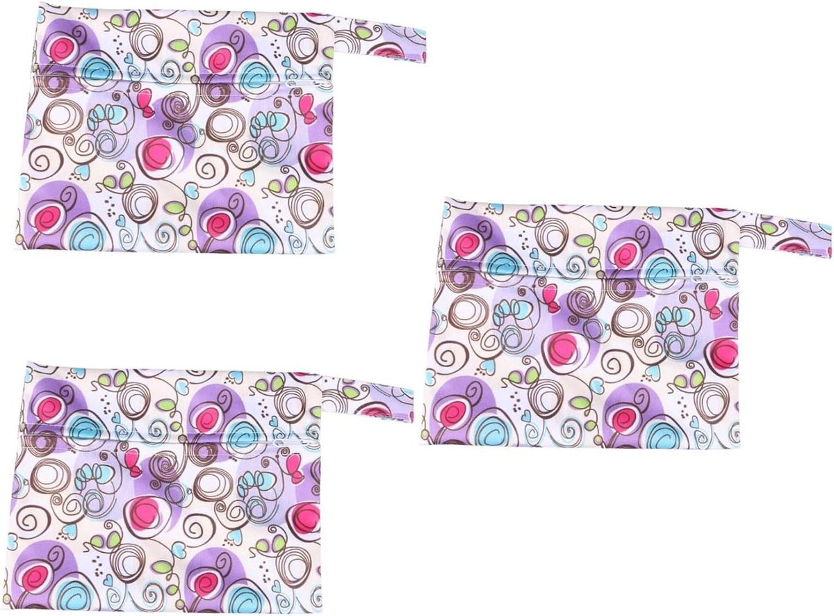Waterproof Luiertas - Nappy Bag Organizer - Baby Verzorgen - Bloemenprint - 18 x 15 cm - As shown