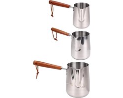 Melkopschuimkan Roestvrij Staal - Melkkannetje Opschuimer - Latte Art Creëren - Nauwkeurige Uitloop - 350ML - Zilver