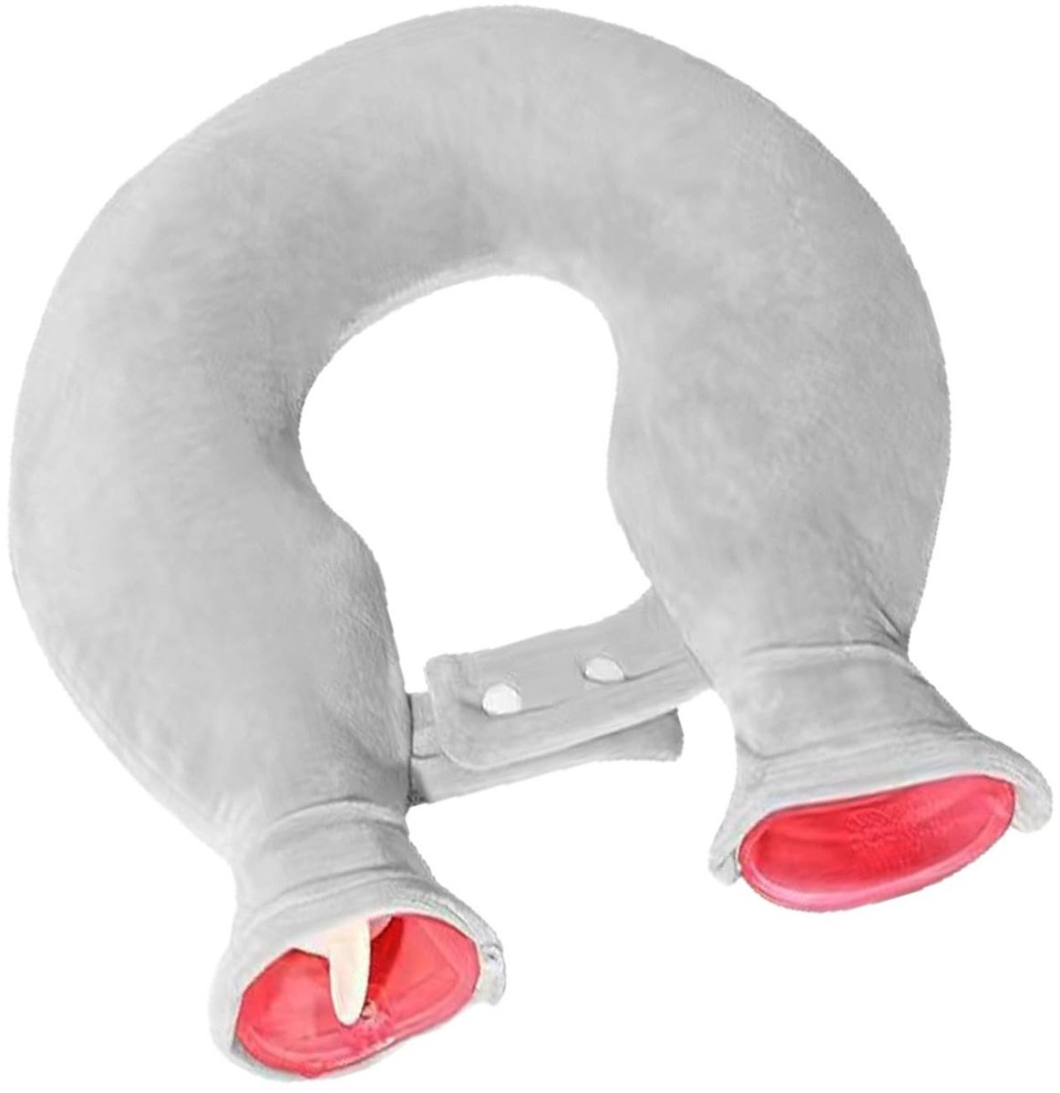 SnelShoppen - Warmwaterkruik PVC Fleece Grijs - Zachte Warmtetherapie voor Nek, Schouders en Rug - Geurloos, Wasbaar en Herbruikbaar - Comfort voor Th