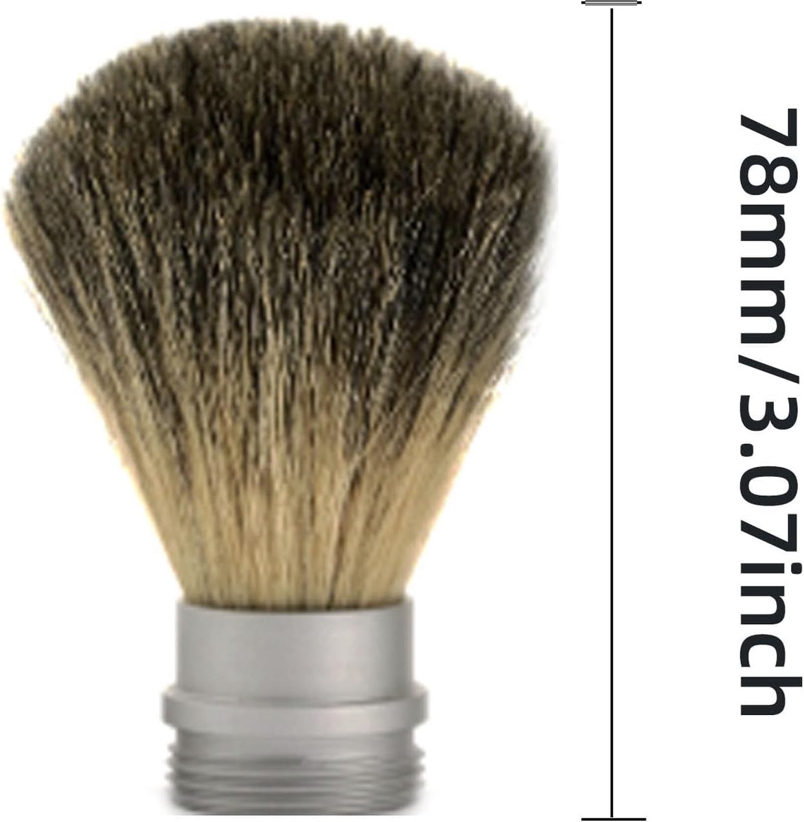 SnelShoppen - Pure Badger Scheerkwast voor Mannen met Aluminium Handvat - Professionele Scheerkwast voor Dikke Schuim - Perfect voor Thuis, Salon en R