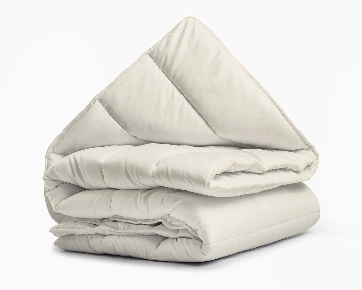 SnelShoppen - Tweepersoons Dekbed zonder Overtrek - Creme - 200 x 200 cm - Wasbaar - Inclusief Comfortabele Kussenslopen voor een Sfeervolle Slaap