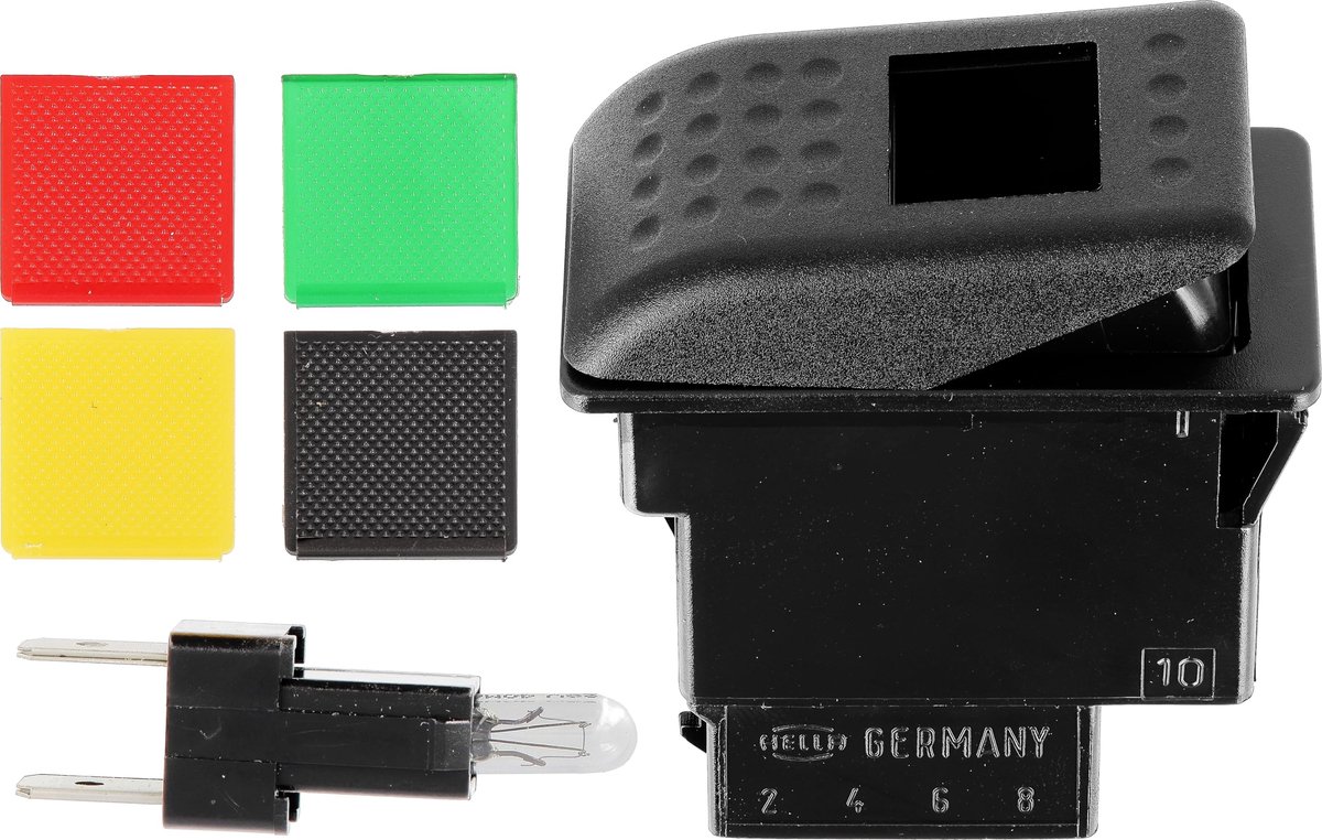 SnelShoppen - Tuimelschakelaar met Controlelampje - 4 Kleuren, 4 Pinnen, 29,1 x 44,1 mm, 12/24 V, 8/6 A - Ideaal voor Camping, Tuin, Keuken en Meer!