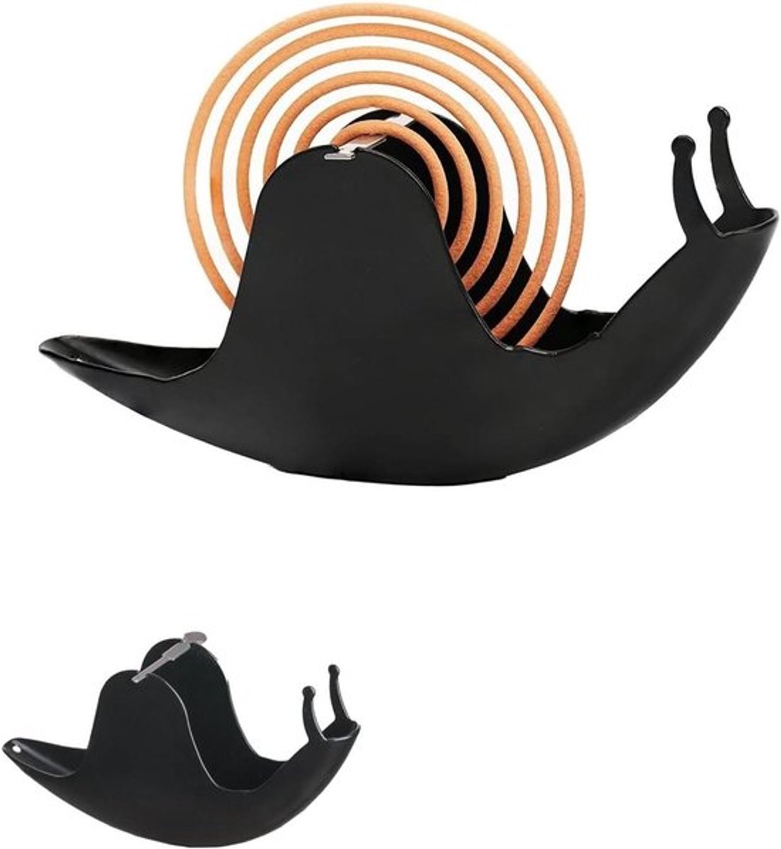 Rookspiraalhouder voor muggen en slakken - muggenbescherming - woonkamer en slaapkamer - zwart - insectenwerend product.