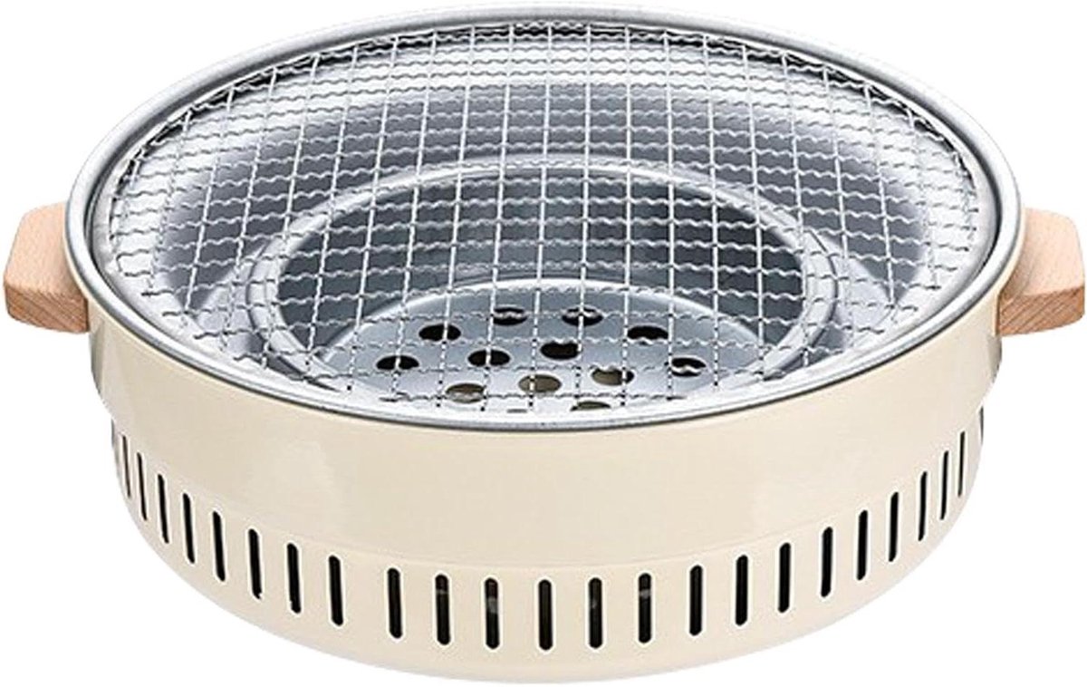 Houtskool Grill - Draagbare BBQ - Buiten Koken - Tafelmodel - 32cm Diameter - Zwart