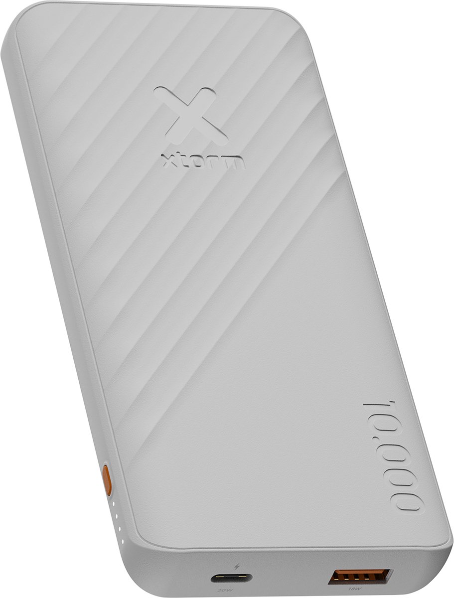Xtorm Go2 Powerbank 10000 mAh – USB-C & USB-A Powerbank – 20W Snelladen – Powerbank voor Telefoon - Ice White