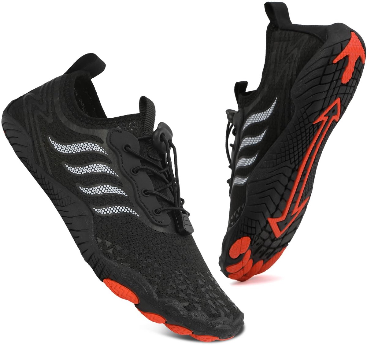 SnelShoppen - Hanani Waterschoenen Heren en Dames, Zwemschoenen, Strandschoenen, Zwart, Maat 44 EU, Ideaal voor Watersport, Zwemmen, Strand en Camping