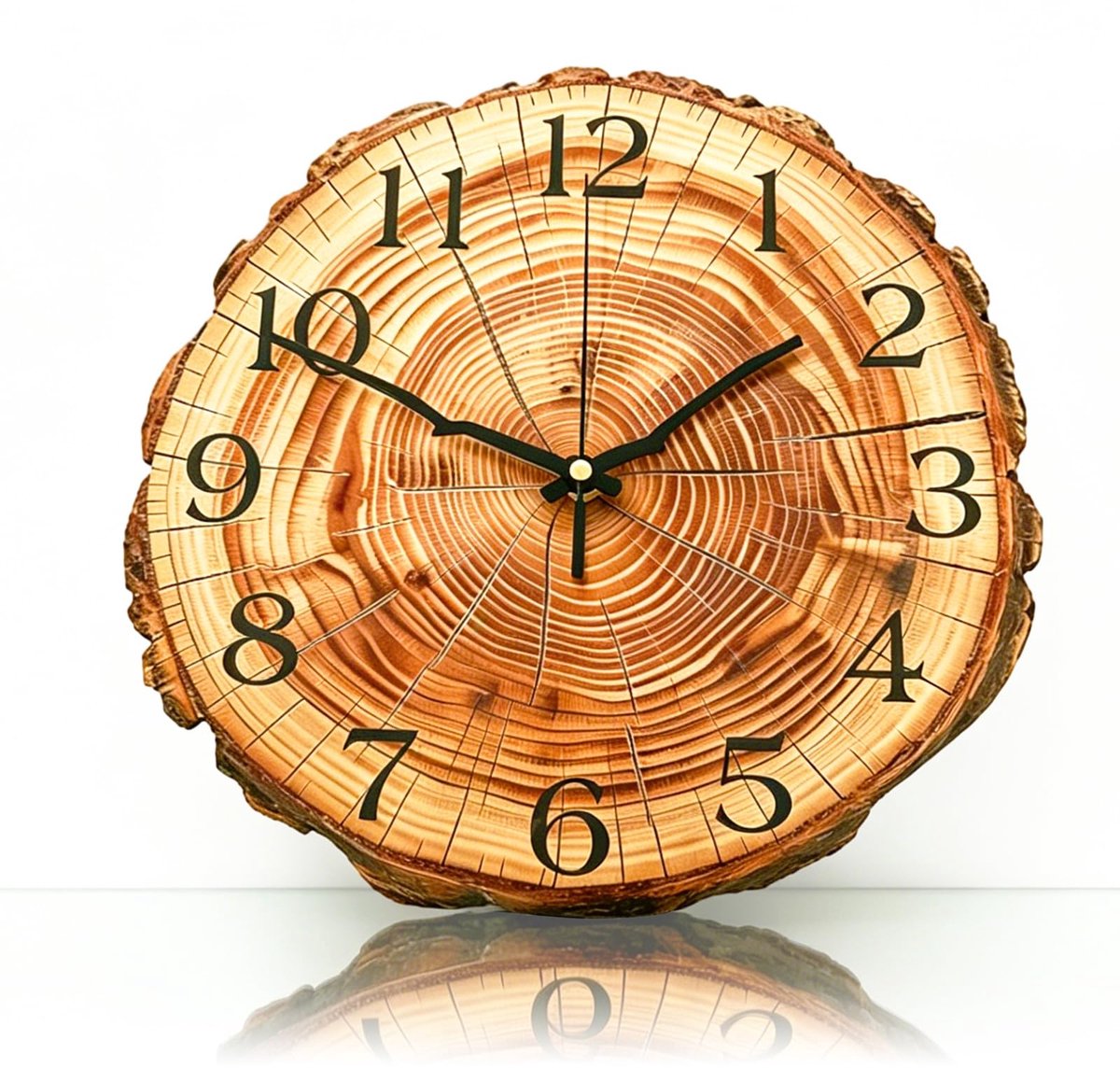 SnelShoppen - Grote Wandklok Hout Vintage Stil, Stil Retro Wanddecoratie voor Woonkamer, Keuken, Modern Design, Geen Tikkende Geluiden, Perfect voor L