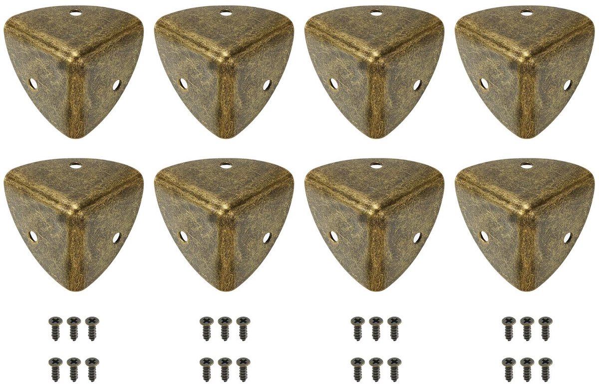Dailygoods - Decoratieve Hoekbescherming - 40 mm, 8 Stuks, Brons