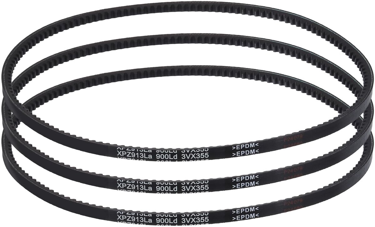 Dailygoods - 3 Stuks V-Snaar - Industriële Tandenriem 10 mm x 900 mm