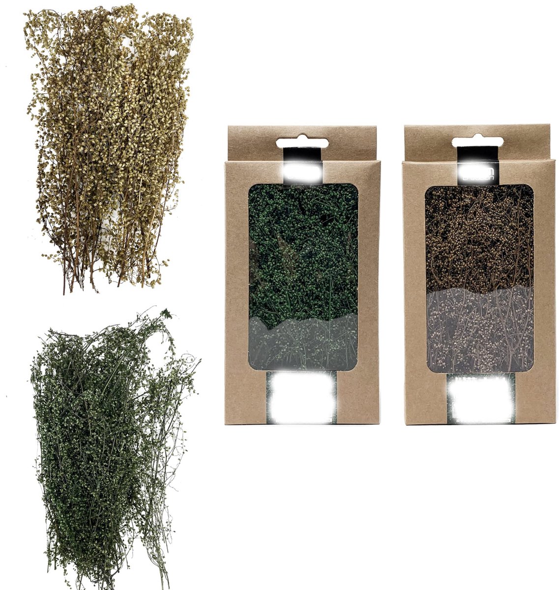 Dailygoods - 2 Stuks Miniatuur Static Grass Tuft - Modelbouw Accessoires
