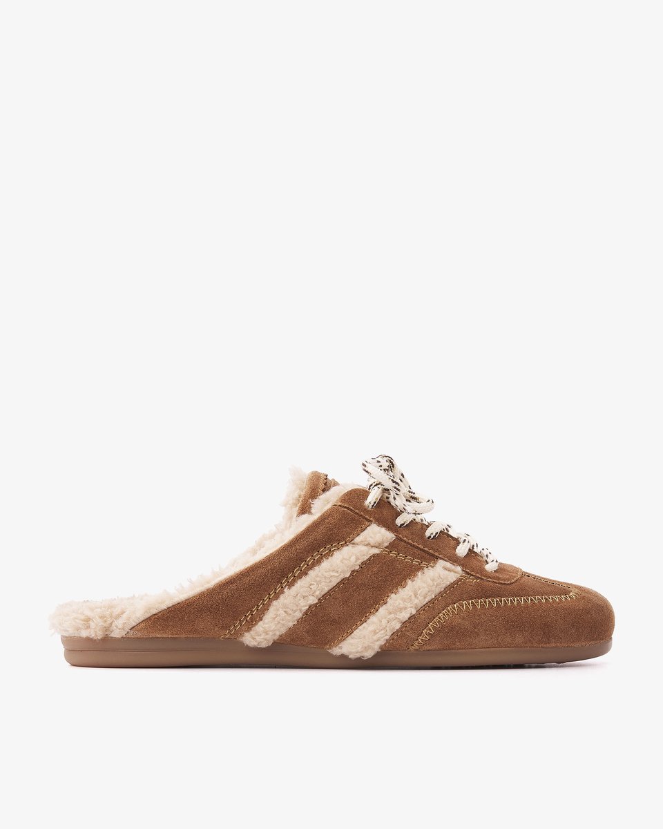 VIA VAI June Ashton Muiltjes Dames - Faux fur,Leer - Cognac - Maat 37