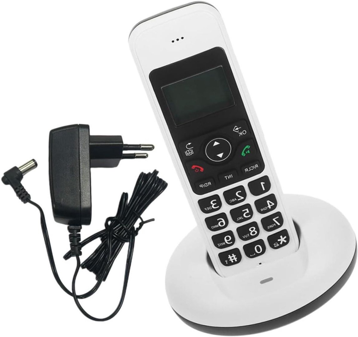 Draadloze Huistelefoon - Vaste Telefoon Systeem - Communicatie Thuis - Grote Knoppen - 16.2 cm - Wit