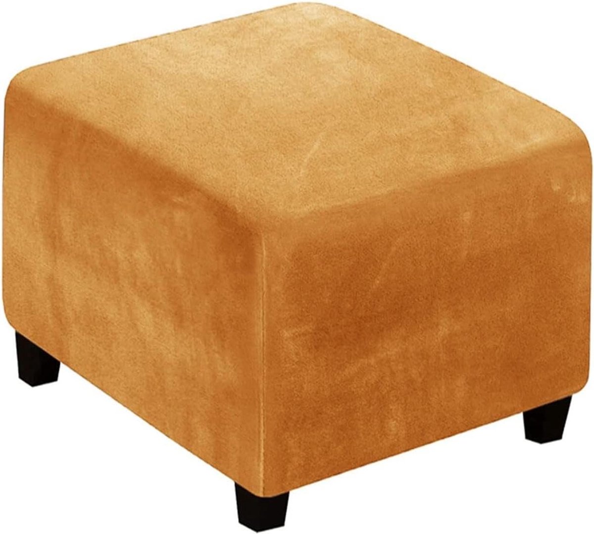 Ottomaanse hoes - Voetenbank hoes Hocker beschermer - Meubels beschermen - Stretch stof - 33-45 cm - Kameelkleur