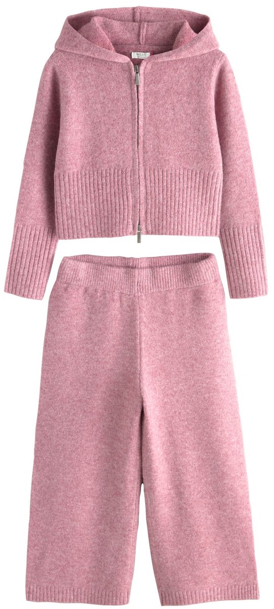 Next - Meisjes - Knitted set van hoodie & broek - Roze