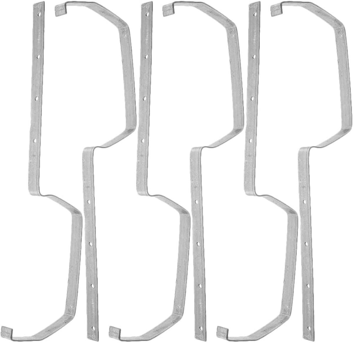6 Stuks Metalen Gootbeugel - Zware Dakgoot Steun - Gootbevestigingssysteem - Eenvoudige Installatie - Duurzame Ondersteuning - Verzinkt Metaal - Weerbestendig Design - Ideale Bescherming Voor Tuin