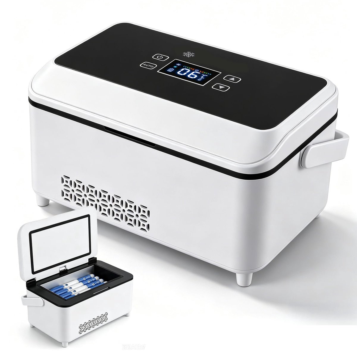 SnelShoppen - Elektrische insuline-koelbox, draagbare insulinekoeler met LCD-temperatuurweergave, 13600 mAh batterij, instelbaar 2-8 °C, ideaal voor a