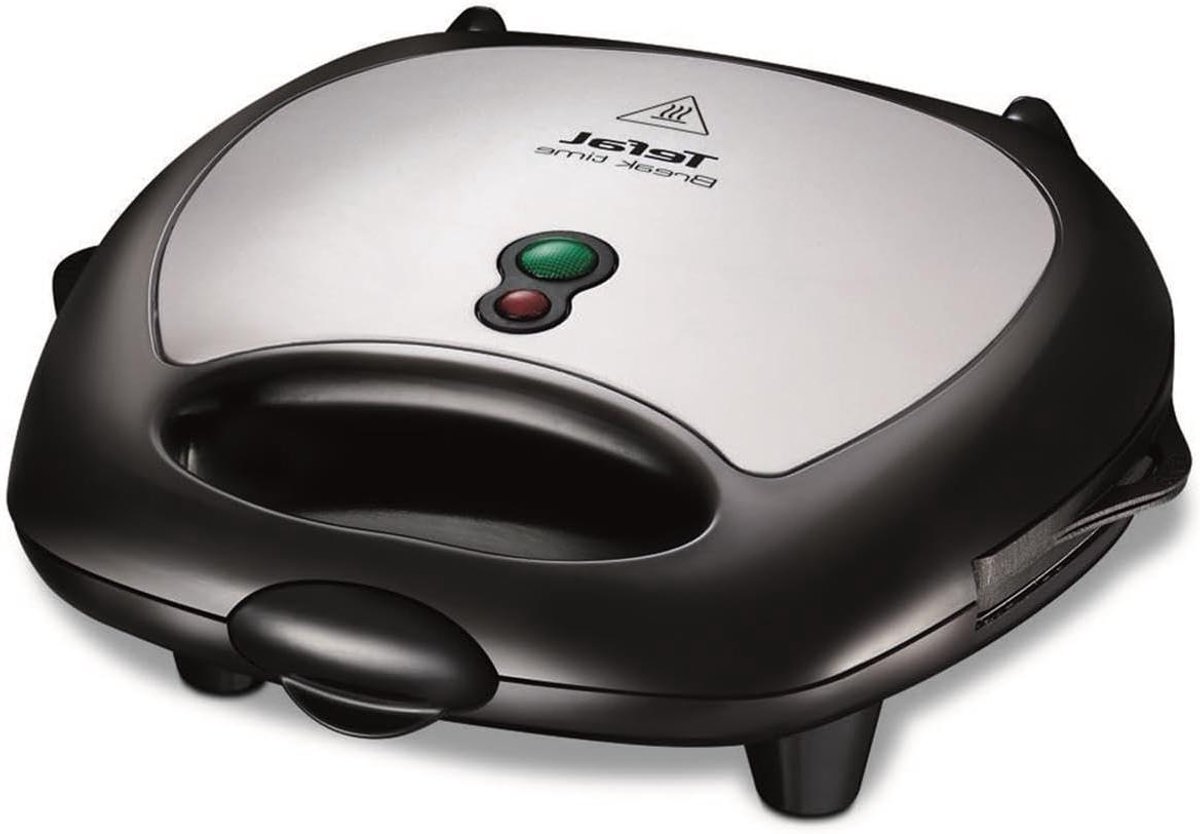 Sandwich Toaster - Tosti Apparaat - Snacks Maken - Hoge Kwaliteit - 700 Watt - Zwart Grijs