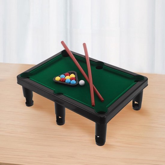 Mini Pooltafel - Biljartspel Kinderen - Thuis Entertainment - Montessori Leerervaring - 27 x 17 x 9 cm - Diverse kleuren van mini — afbeelding 2