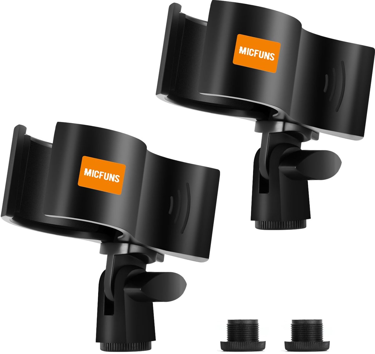 SnelShoppen - Set van 2 Verstelbare Microfoonstandaards - Professionele Microfoonstandaard met 5/8" tot 3/8" Schroef - Ideaal voor Muziek, Podcasting,
