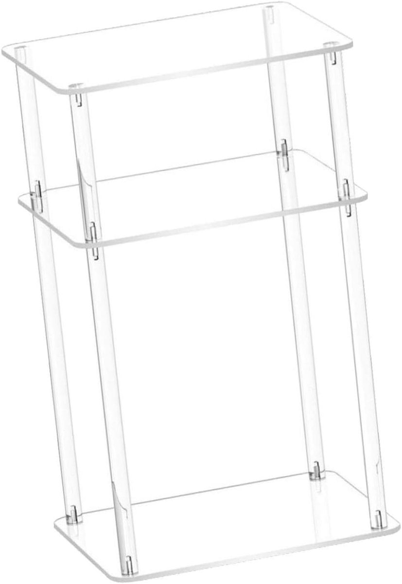 Acryl bijzettafel - Klein tafeltje nachtkastje - Woonkamer decoreren - Glad en stevig oppervlak - 30x25x55cm - Transparant