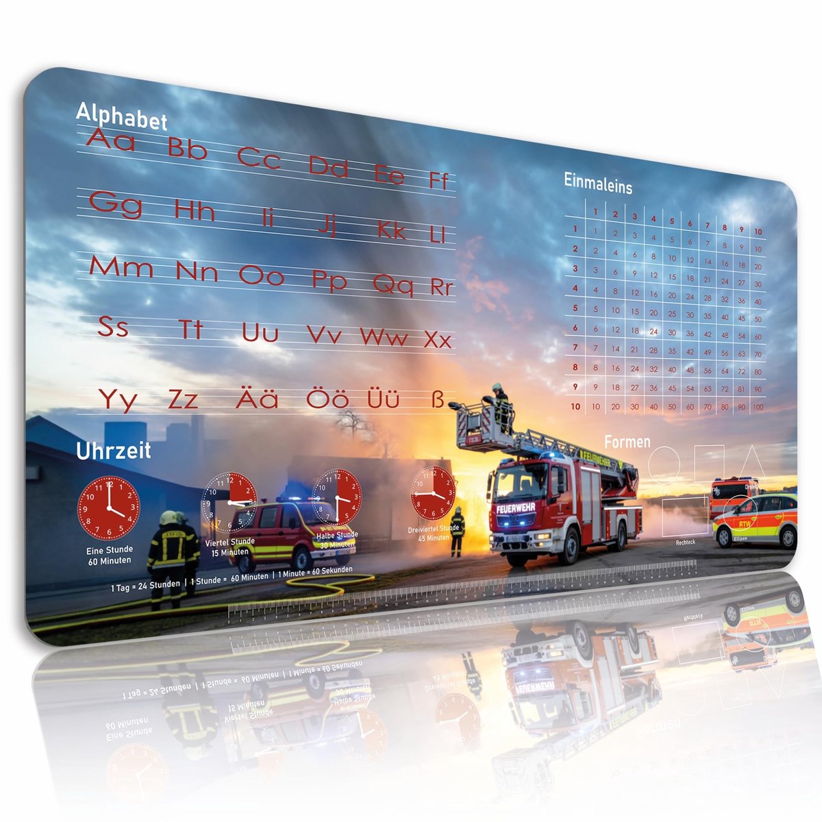 SnelShoppen - Afwasbare Lineo Bureauonderlegger voor Kinderen 80x40 cm - Leeronderlegger Bureau & Tafelonderlegger - Robuuste Tekenonderlegger Deskmat