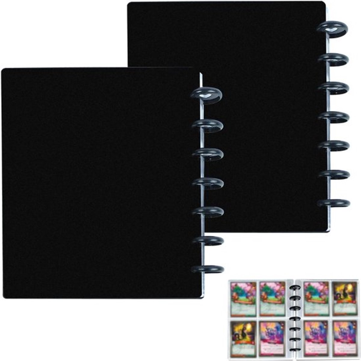 Verzamelalbum met 4 vakken voor 120 kaarten, schattig design, PP-materiaal