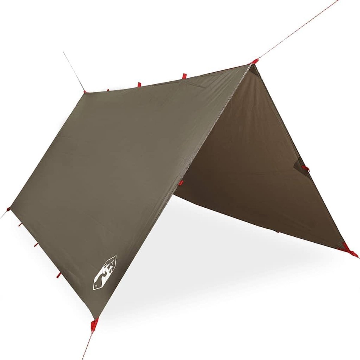 Taft Zeil - Camping Zeil Waterdicht - Outdoor Bescherming - PU-Coating Verzegelde Naden - Bruin - 185T Polyester