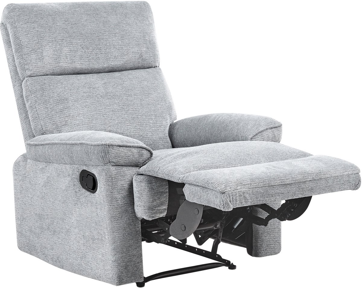 EVERTON - TV-fauteuil - Grijs - Polyester