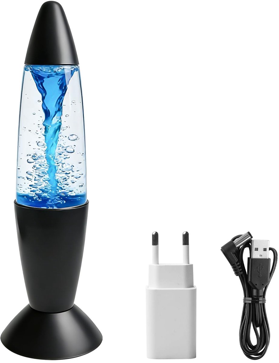 SnelShoppen - Grote LED Lavalamp Kleurverandering 36 x 10 cm - Bedlampje voor Kinderen en Volwassenen - Decoratieve Lavalampe voor Woondecoratie en Fe