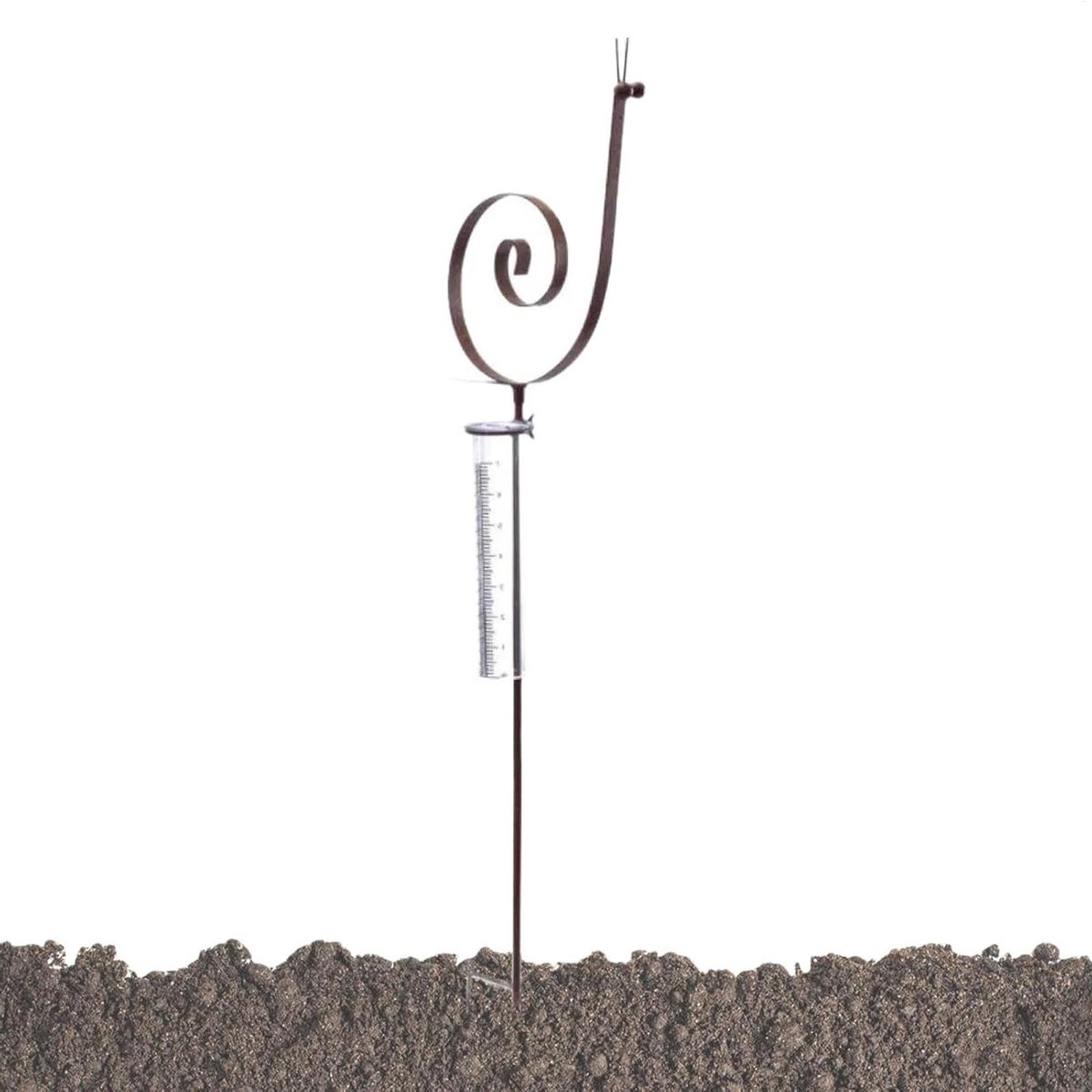 Regenmeter Slakkenhuis - Tuin regenmeter Neerslagmeter - Nauwkeurig meten regen - Decoratief slakkenontwerp - ca. 93 x 20 cm - Groen