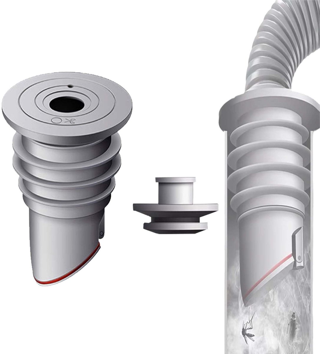 Dailygoods - Siliconen Afsluitdop voor Afvoerbuizen van 35-40mm