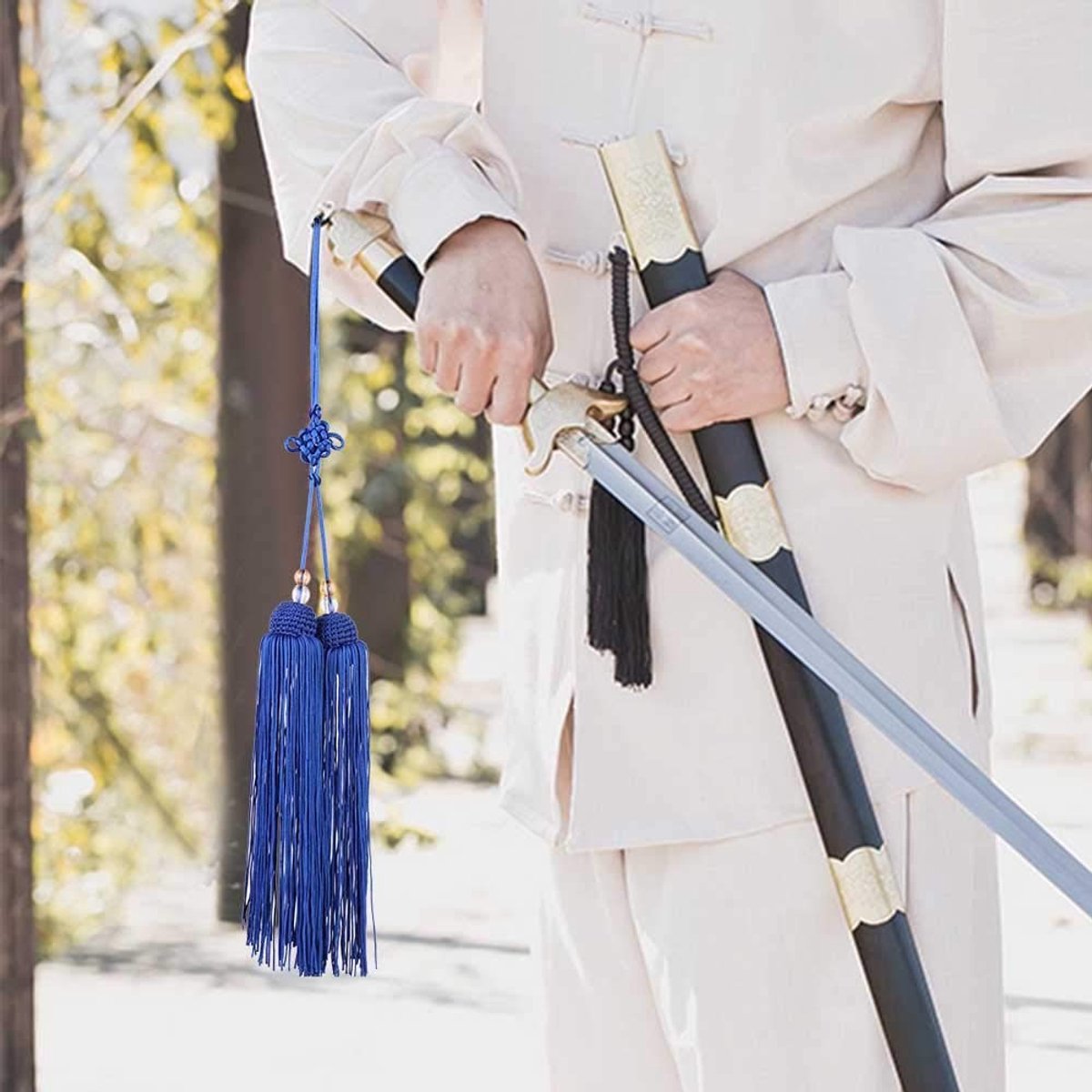 Dailygoods - Gele Tai Chi Zwaard Kwast voor Vechtsporten