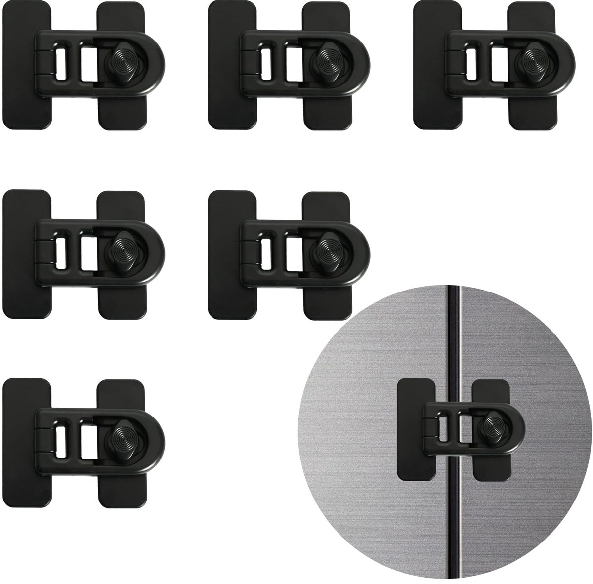 Dailygoods - 6 Stuks Kindveilige Koelkastsloten - Sterke Hechting zonder Gereedschap voor Kasten en Lades