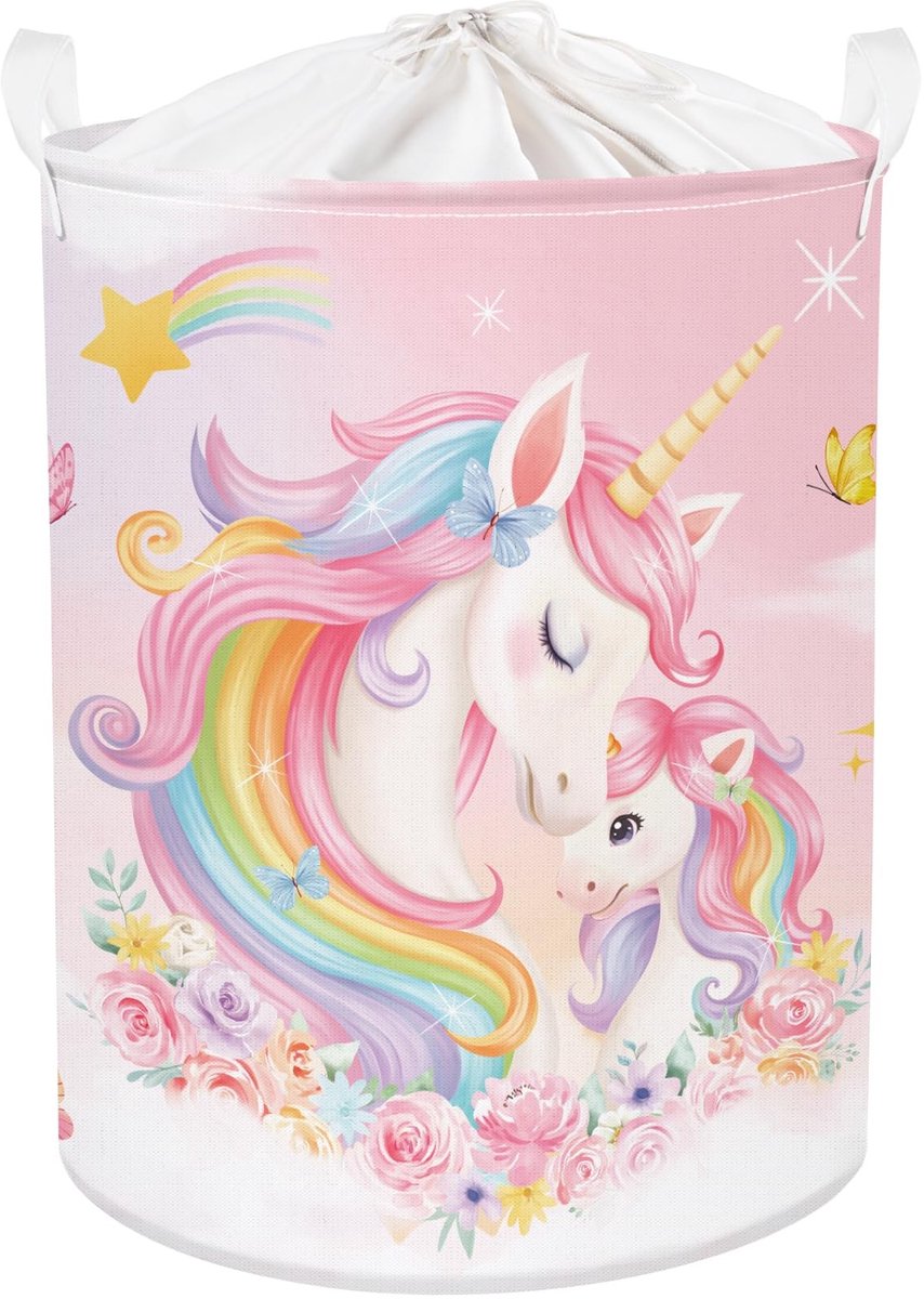 Dailygoods - Vouwbare Unicorn Wasmand voor Kinderen - 63 L Opslagmand