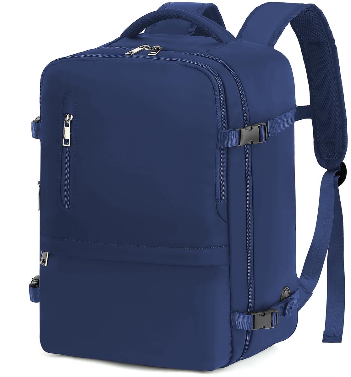 Dailygoods - Kleine Rugzak voor Ryanair Handbagage met Laptopvak Donkerblauw 40x20x25 cm