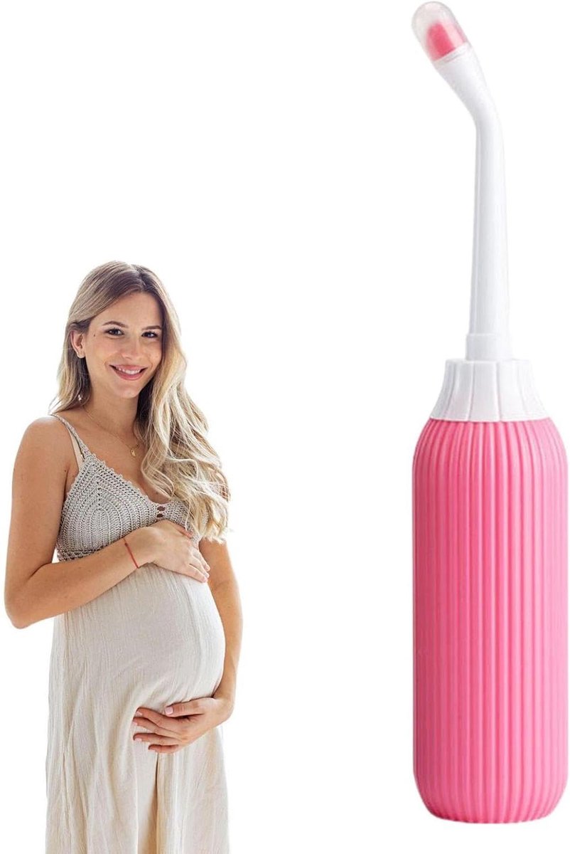 Bidet Wasfles - Perineale Douche - Intieme Hygiëne - Met Opbergtas - 500ML - Wit