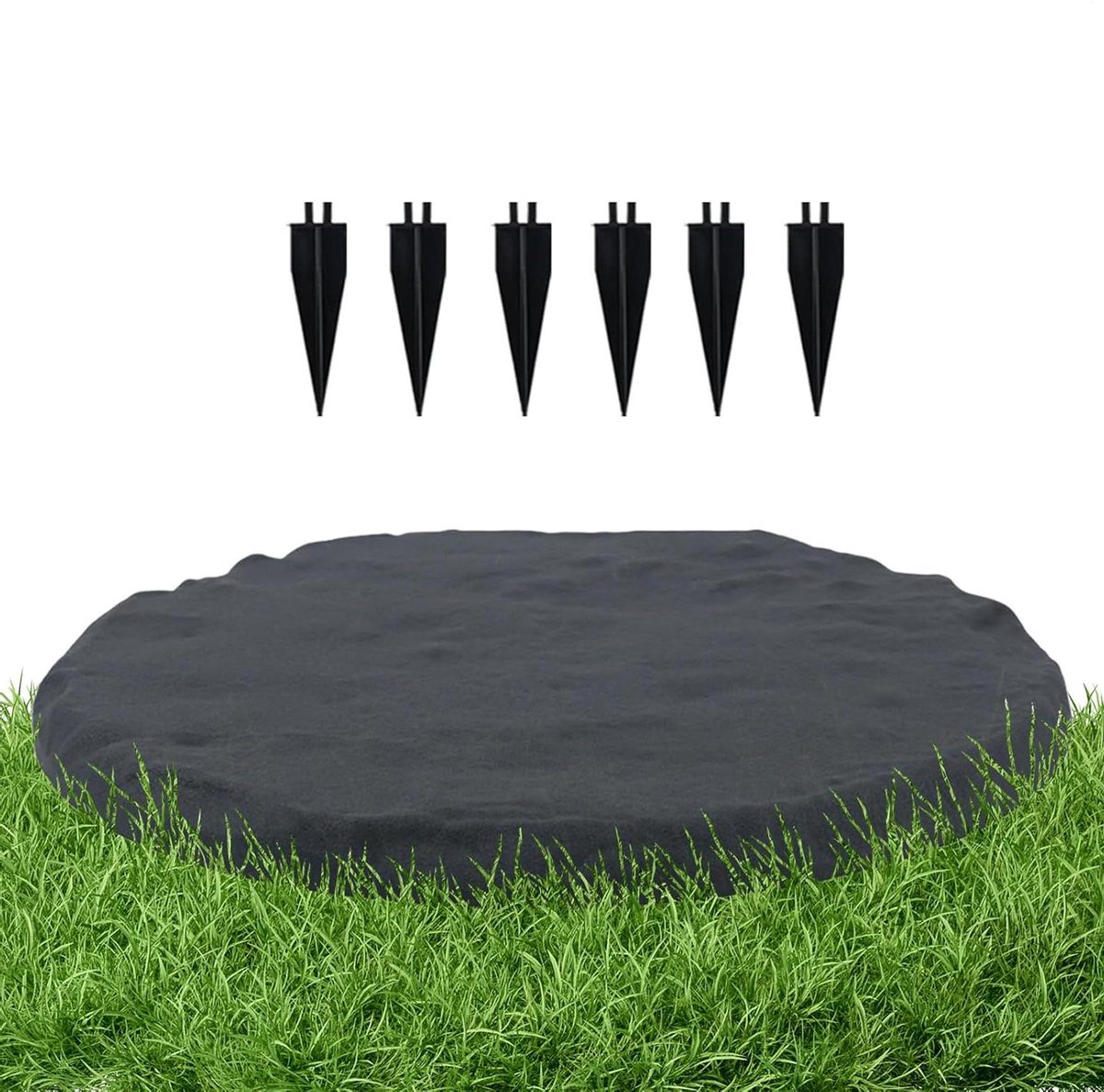 Stepping Stones Tuin - Decoratieve Stenen - Pad Ontwerpen - Veilige Grip - 39 cm Diameter - Grijs