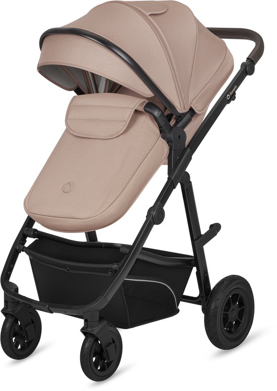 Lionelo Bianka Kinderwagen 3 in 1 - Reiswieg + Wandelwagen + Autostoel - Grote Luchtbanden, Volledige Vering - Inklapbaar - Verstelbare duwstang - Buggy Omkeerbare Zitting - 0-22kg - Accessoireset - Zwart van Merkloos — afbeelding 3
