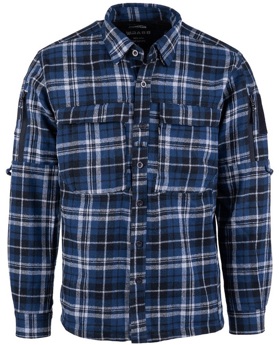 TF-2215 Flannel contractor overhemd Grijs