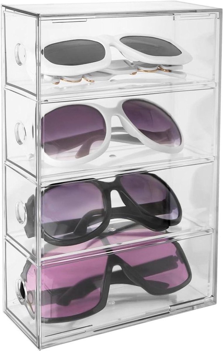 Zonnebril Organizer - Zonnebrillen Opbergsysteem - Extra Groot Formaat - Doorzichtig - Acryl - Geschikt voor Gucci Zonnebrillen GG0876S GG0875S GG1020S