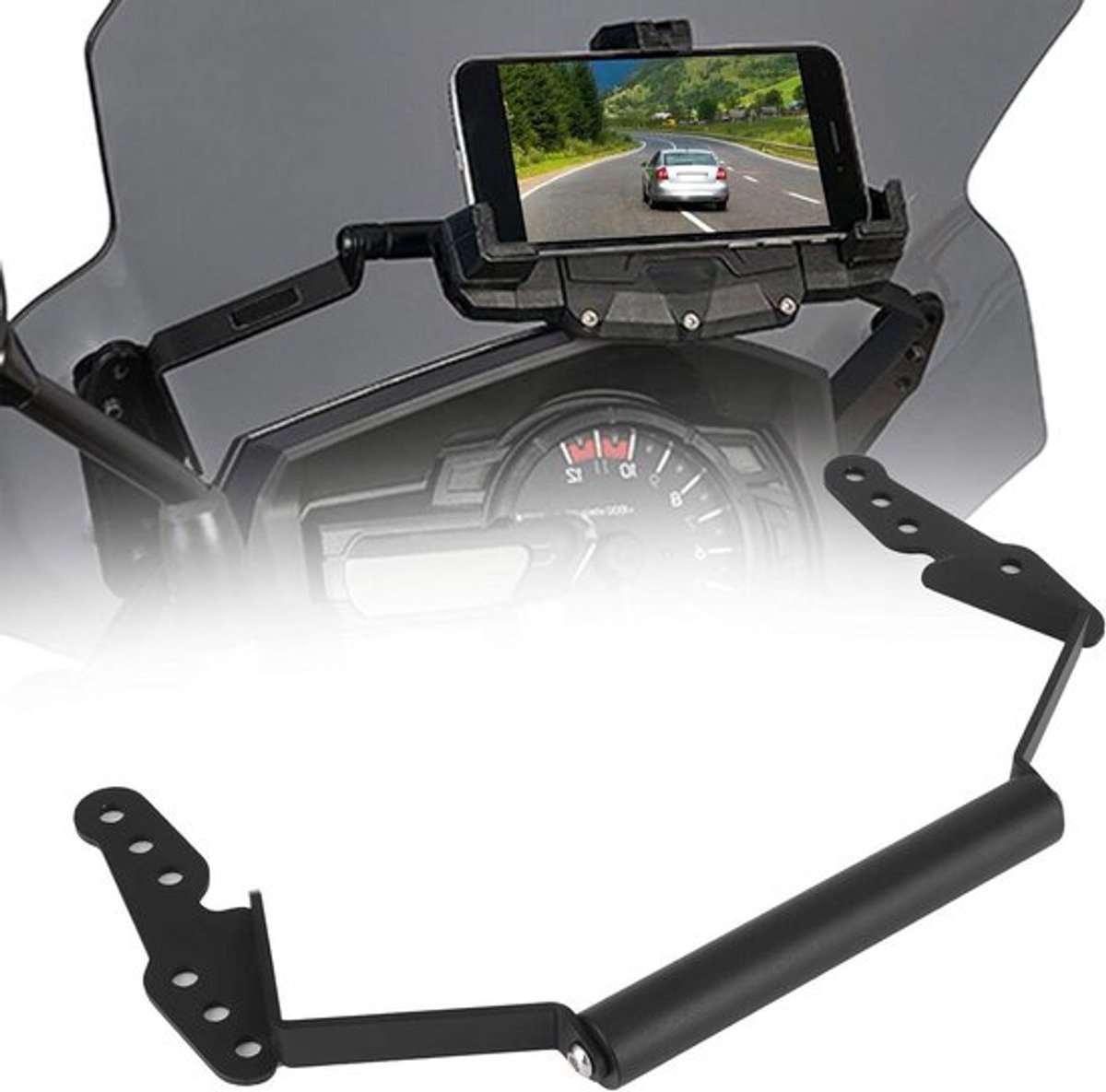 plus - Motorfiets Navigatie Beugel GPS Telefoon Houder voor V‑Strom DL650 en DL1000 - Handig Accessoire voor Navigatie - Geschikt voor 2017-2020 en 2014-2019 Modellen