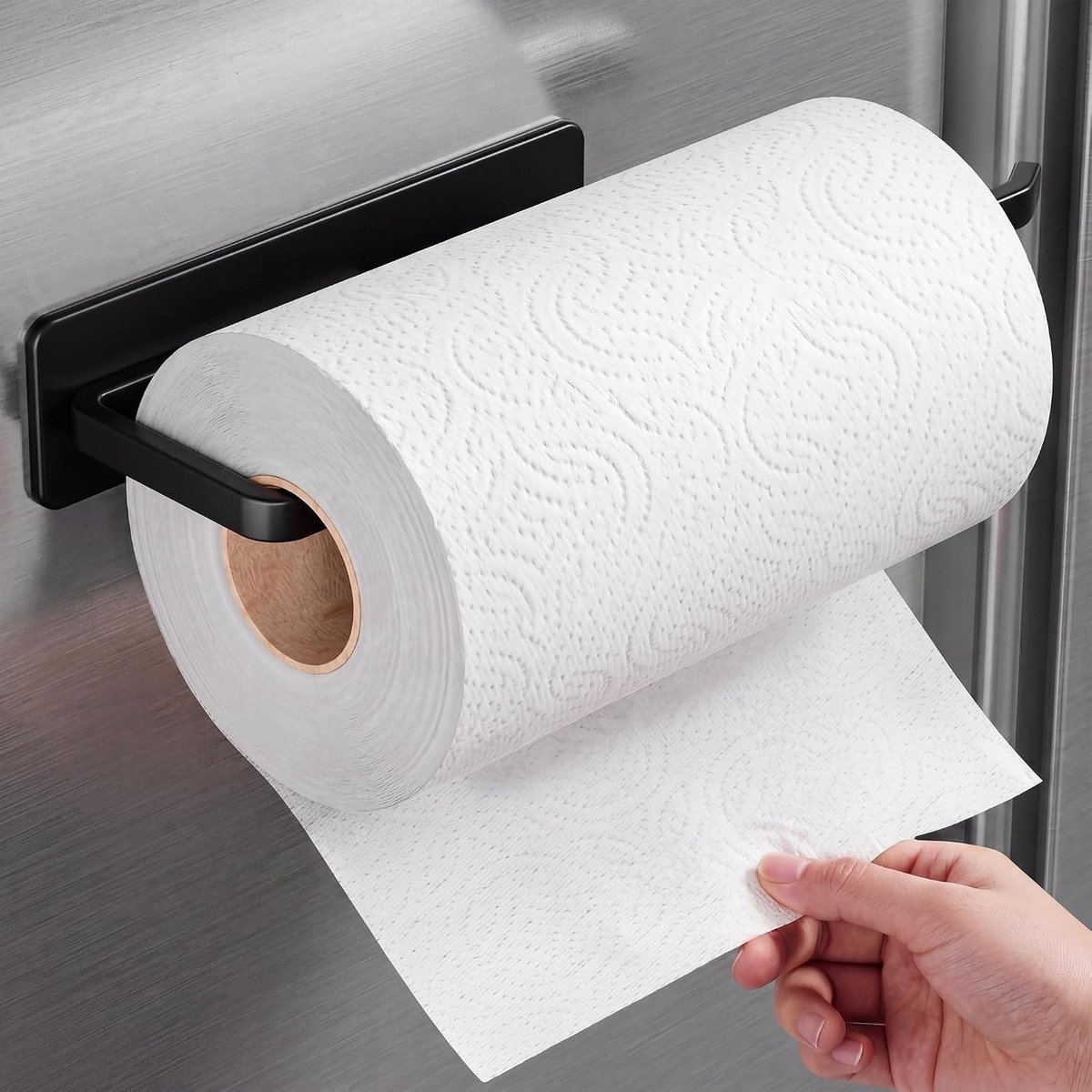 Zware Magnetische Keukenrolhouder - Zwart - 31,5 cm - Stevige Roestbestendige Staaf - Voor Keuken en Buitengebruik