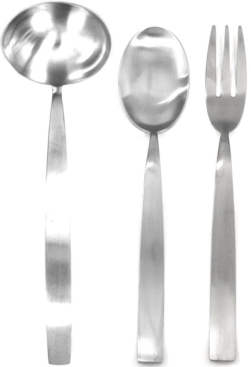Bestekset 3-delig, Design Mediterranea Ice, Roestvrij staal
