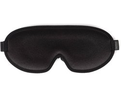WellTouch Slaapmasker voor diepe ontspanning, comfortabel oogmasker met 3D traagschuim, inclusief oordopjes en zak, koel en ademend oogkussen, bevordert een goede nachtrust, zwart